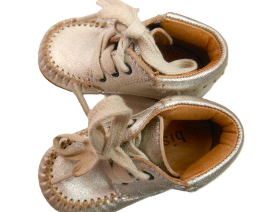 Bisgaard Scarpe per ragazze: weiche BISGAARD Gr. 21 Leder Halbschuhe GOLD NP80.-+ – Usato da Basel venduto da frausommerwind 3