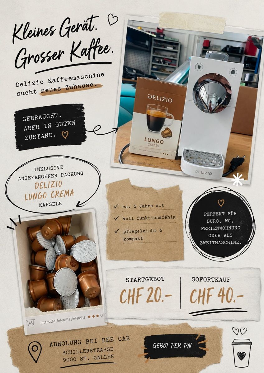 Delizio Kaffeemaschinen & Espressomaschinen: Delizio Kaffeemaschine  – Gebraucht aus Degersheim von sternchen08