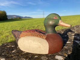 Ente  Stockente  Tierfigur  Keramik  Dekoration