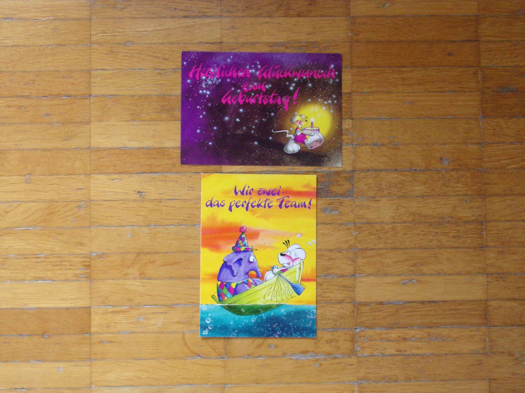 Cartoline postali: Diddl Postkarten  2 Stück   Set O80 – Usato da Winterthur venduto da Jessi_di