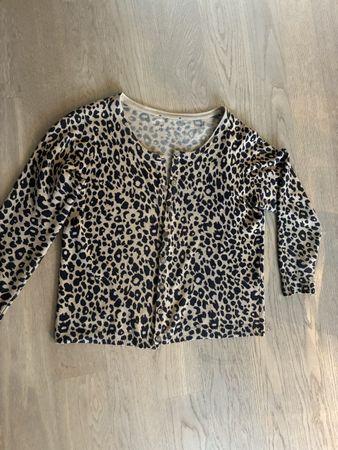 Strickjacke Leo-Muster beige/schwarz Grösse S neuwertig