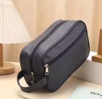 Praktische Kulturtasche / Necessaire aus Kunstleder navy Men