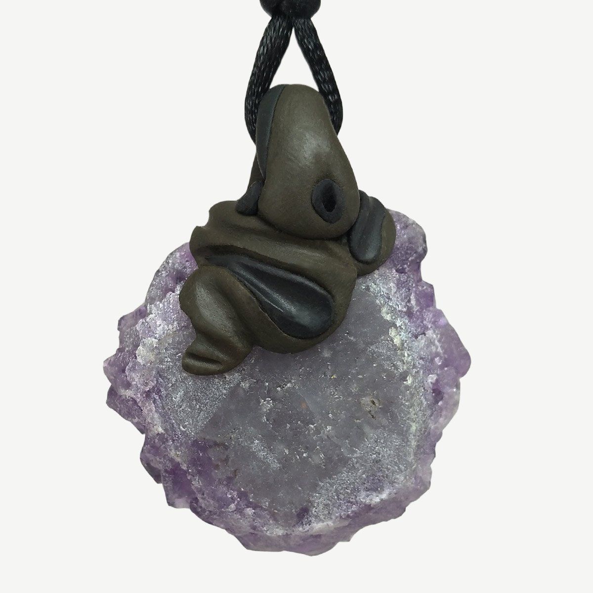 Pietre preziose: Amethyst Anhänger mit zusätzlich eingefasstem Uwarowit – Nuovo e nell'imballaggio originale da Meilen venduto da BYRD-Design 2