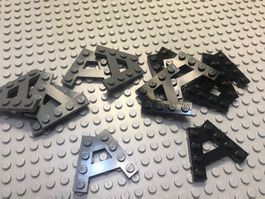 Lego 6x Platte A-Form (15706) dunkelgrau