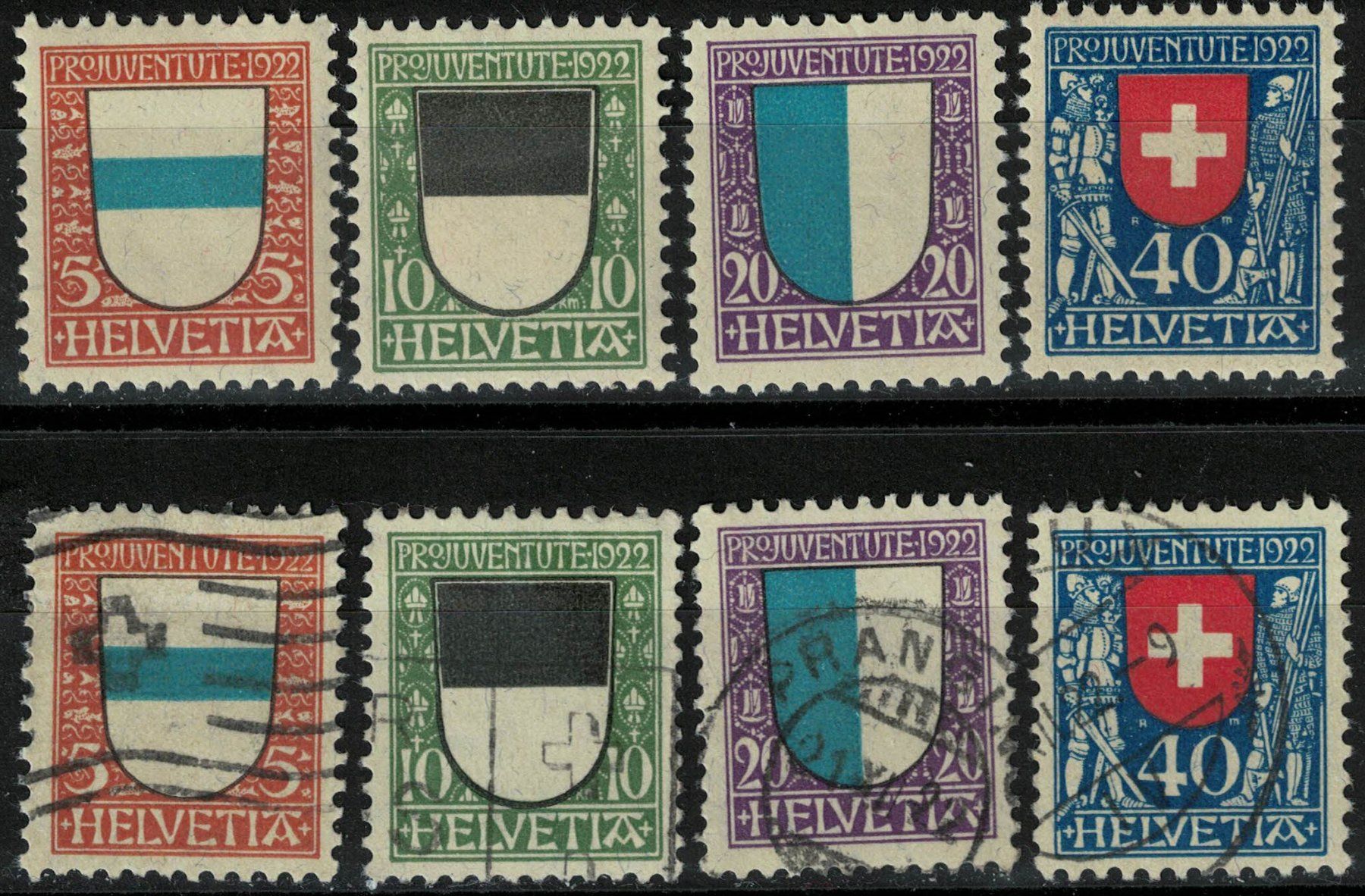 Tutti i francobolli: Pro Juventute 1922 postfrisch und gestempelt – Usato da Bern venduto da bae_958f