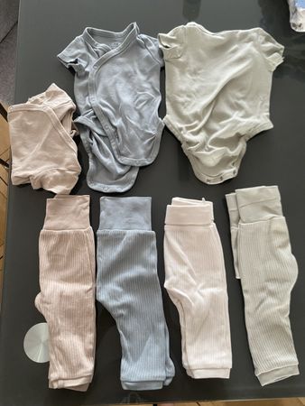 Lot vêtements bébé H&M coton bio taille 56 bon état