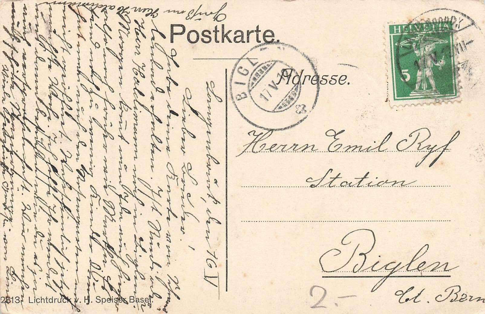Cartoline postali: Basler kinderheilstaffe Langenbruck – Usato da Biasca venduto da Blenio71 1
