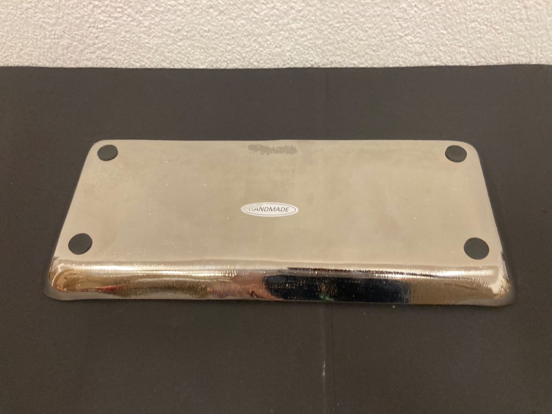 Piatti di portata: Metall-Platte lang, ca. 40 x 17 cm, silber – Nuovo (secondo la descrizione) da Neuenhof venduto da jorogo 3
