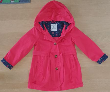 Veste fille rose C&A, coton/polyester, printemps, 110 cm