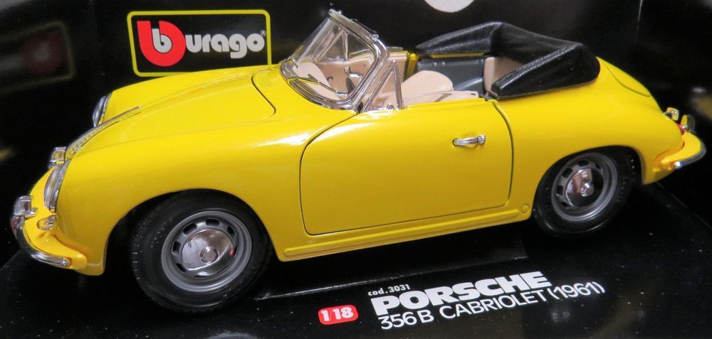 BURAGO 1/18 JAGUAR E Cabriolet 1961 Vert - 3016 - Voiture miniature moulée sous pression NEUVE