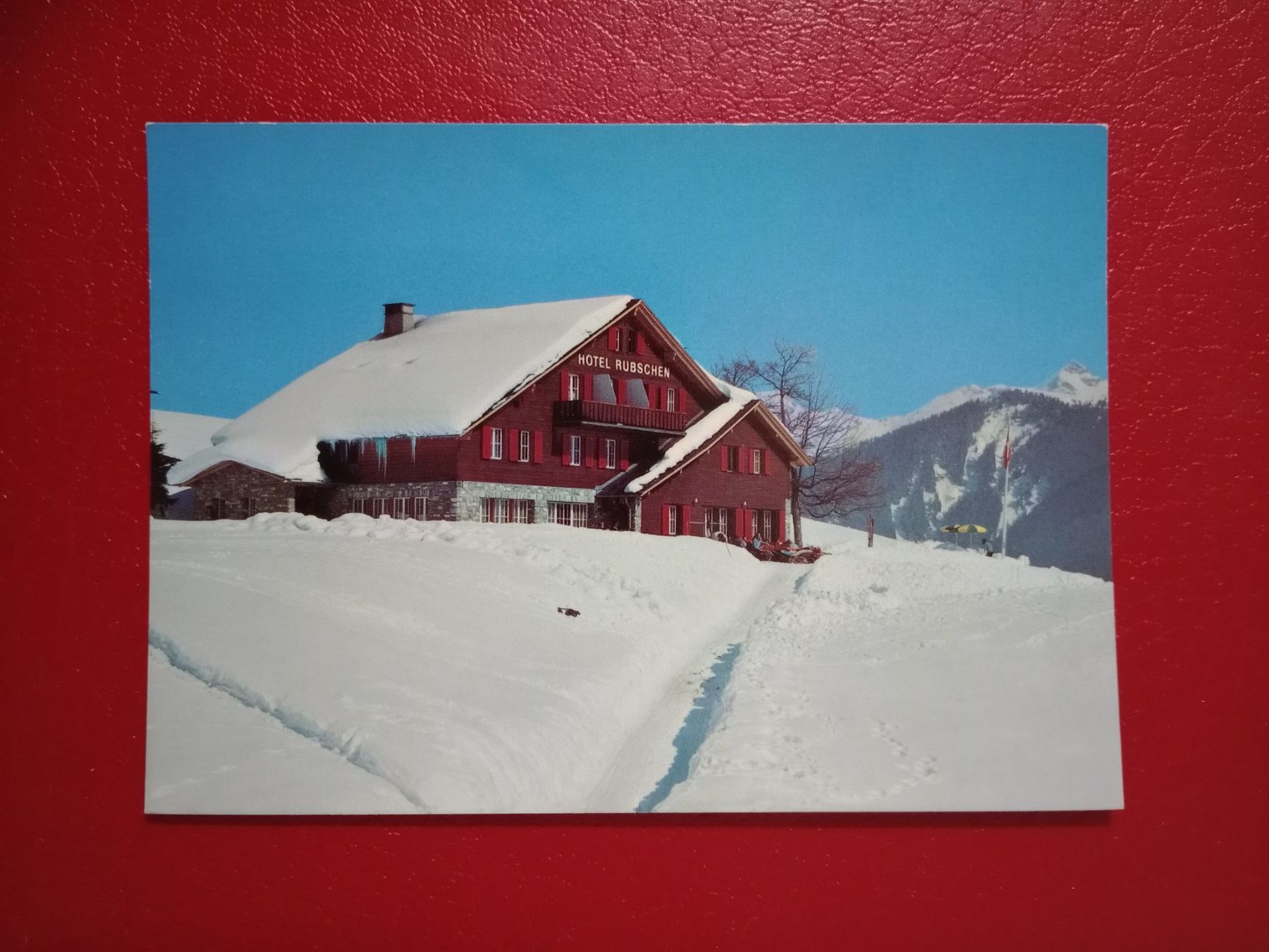 Cartoline postali: Braunwald Glarus Hotel Rubschen Winter – Usato da Küttigen venduto da Melisch1000