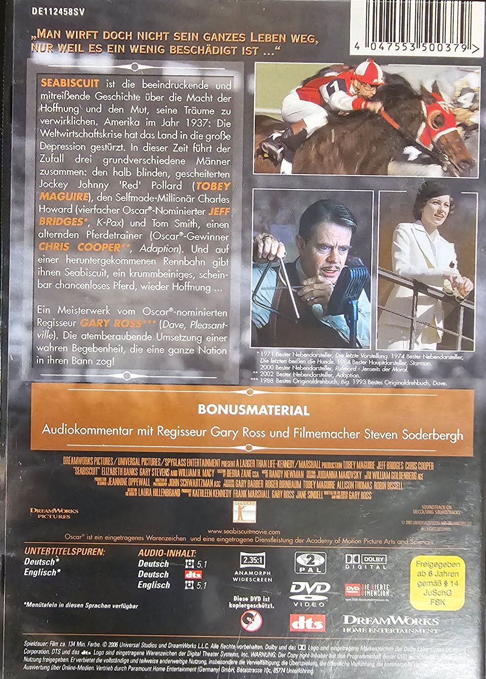Tutti i DVDs: Seabiscuit – Usato da Wahlen b. Laufen venduto da Cg10 1