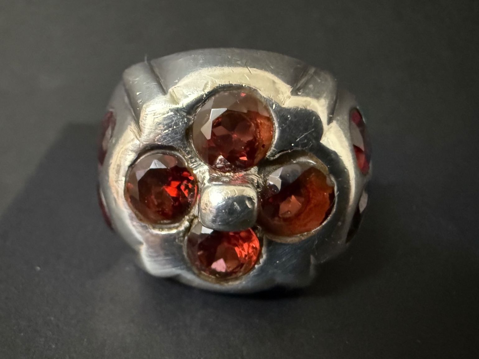 Anelli: Silber Ring mit Granat 925 – Usato da Spiegel b. Bern venduto da Rogger72 1