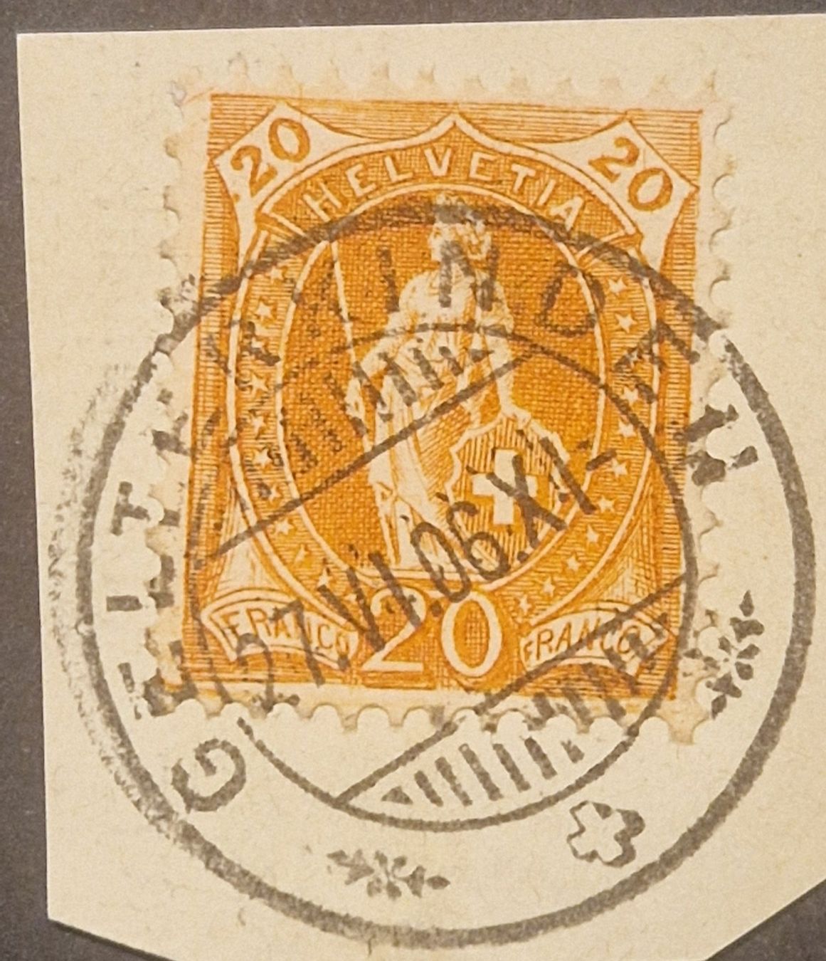 Alle Briefmarken: 86A Feld 86      Gelterkinden, 27.VI.06 – Gebraucht aus Wichtrach von As78