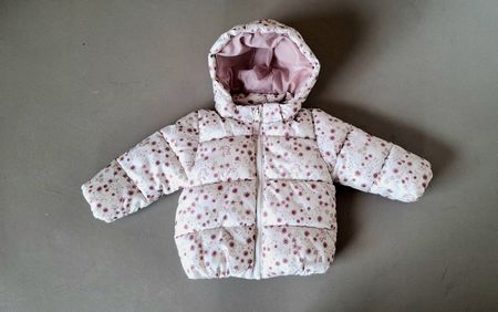 H&M Baby Winter Jacke, Gr. 74, Blumenmuster, Top Zustand!