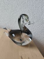 Murano Glasente mit schwarz-grünem Einlass - Top Zustand
