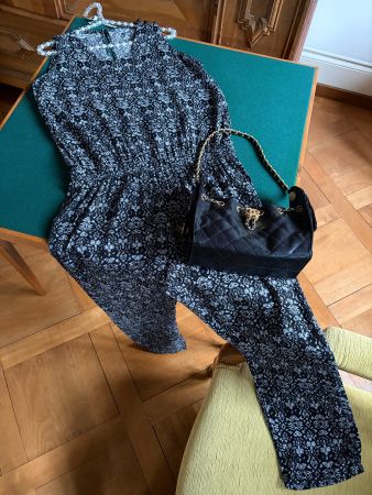 JUMPSUIT Schwarz-Weiß  Größe: 36 / 38