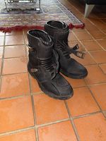 Motorradstiefel schwarz, Gr. 45