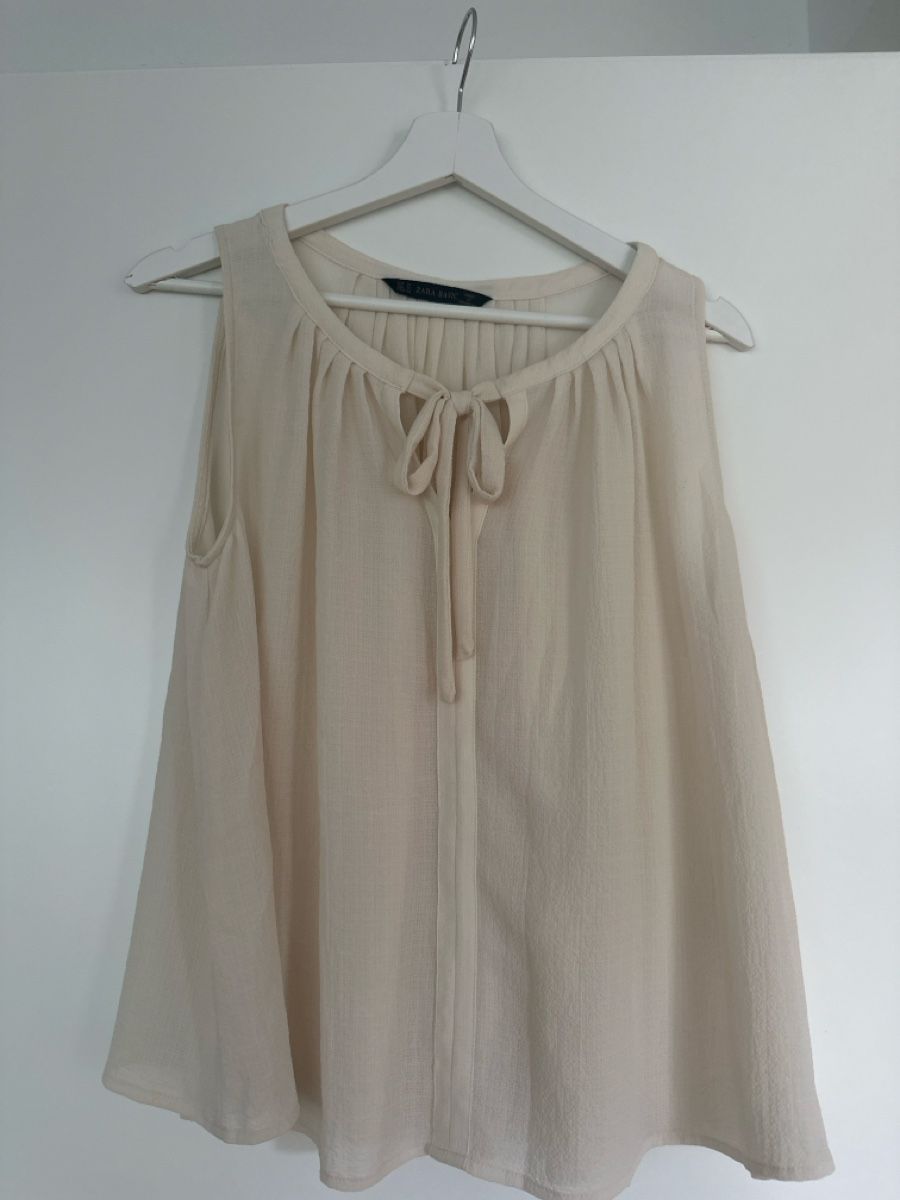 Zara Blusen: Zara Basic Blusentop Gr. M Sommerliches Top mit Bindeband – Neu (gemäss Beschreibung) aus Luzern von val_z5jn