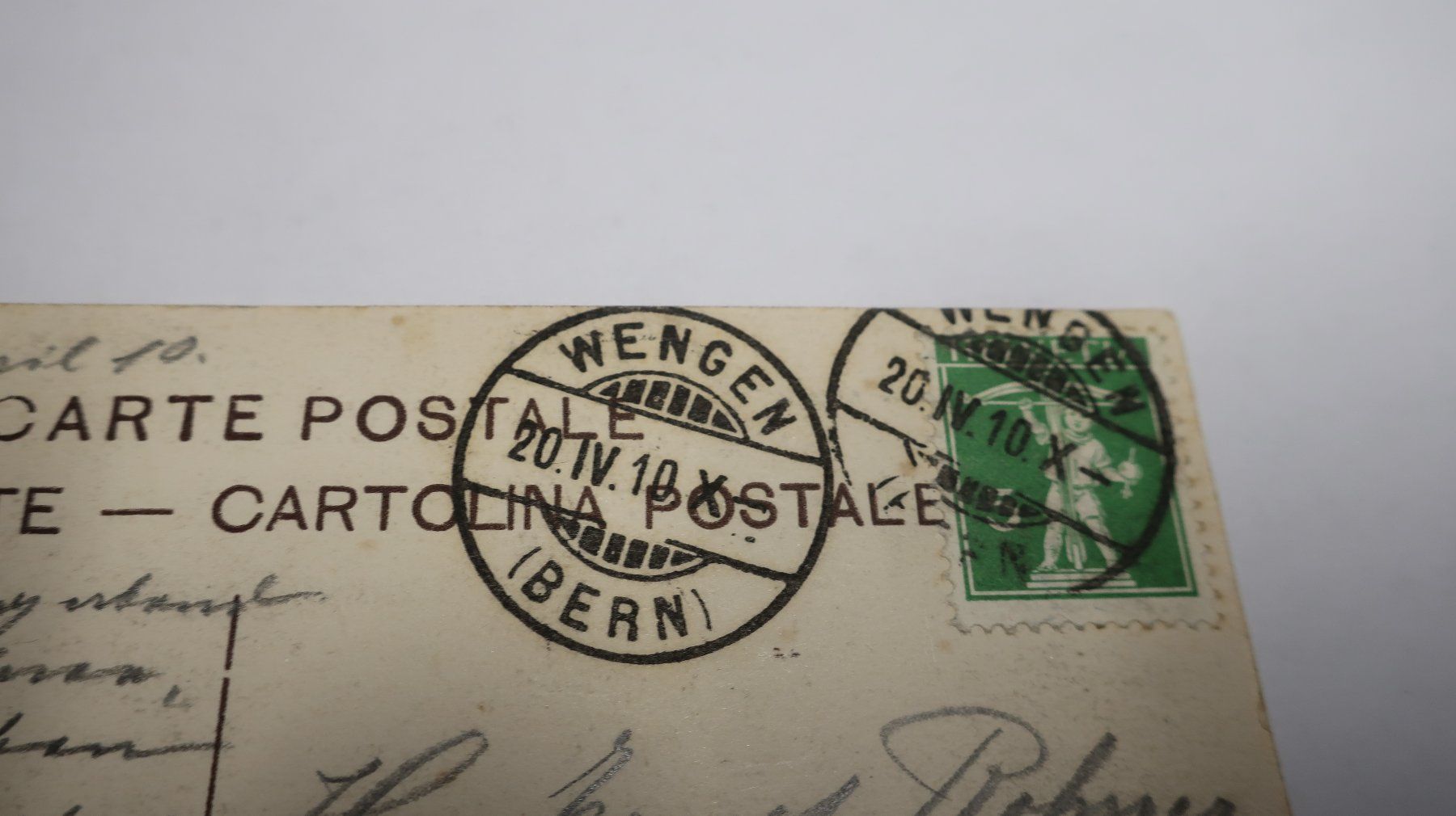 Cartoline postali: Wengernalp Eiger Mönch 1910 – Usato da Cormoret venduto da Pascalll2001 3