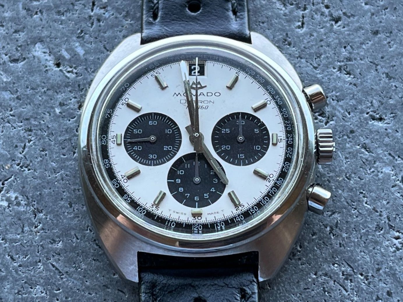 Movado Orologi: MOVADO CHRONO DATRON HS 360 PANDA DIAL – Usato da Beinwil am See venduto da watchfever 1