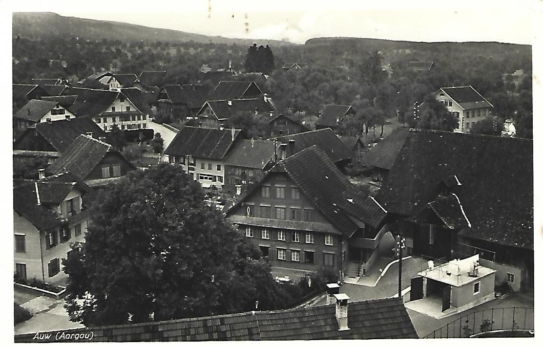 Cartoline postali: Auw Aargau Dorfansicht – Usato da Wetzikon ZH venduto da Brulu100