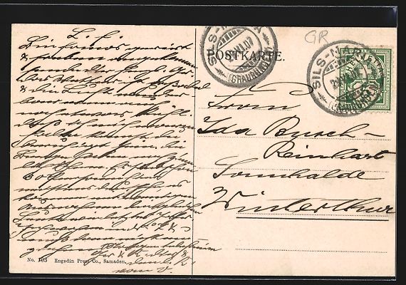 Cartes postales: Sils-Maria, Teilansicht mit Strassenpart – D'occasion à Berlin par bartko-reher 1