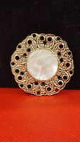 Vintage Brosche Modeschmuck, silberfarben, zeitlos schön!