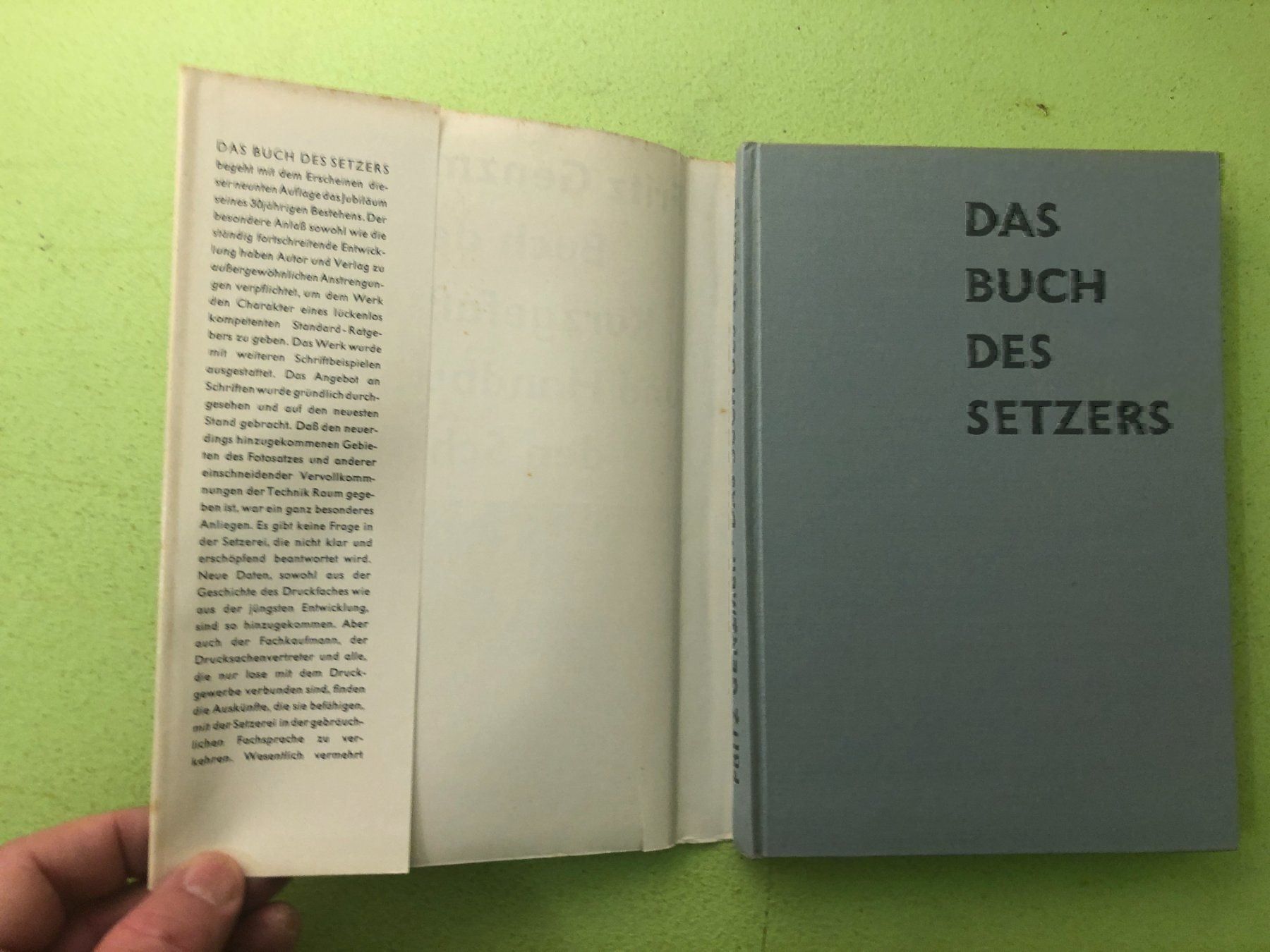 Libri: Fritz Genzmer: Das Buch des Setzers – Usato da Zürich venduto da allp 1