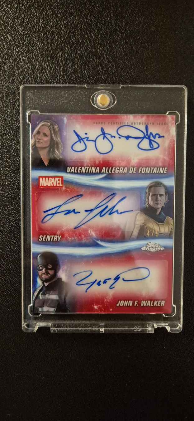 Topps Cartes à collectionner: Topps Chrome Marvel Studios Tripple Auto 4/5 – Neuf (Voir description) à Zofingen par Indigo47