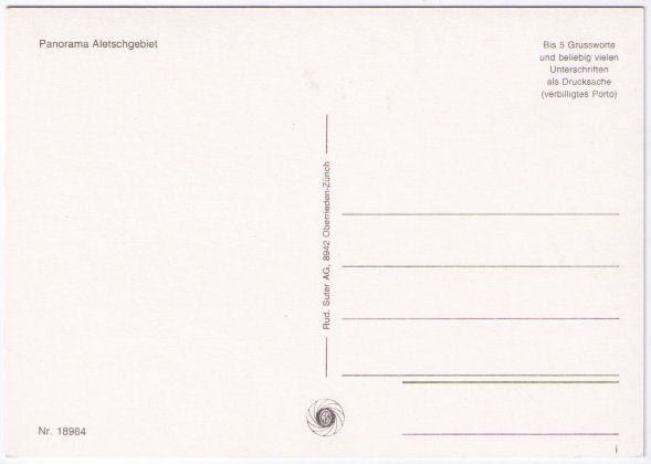 Cartoline postali: Aletschgebiet - 2 Bild AK – Usato da Binningen venduto da Mountainrider 1