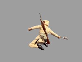 Soldaten in Schneeanzug - Hausser, Lineol