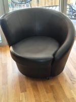Sessel Leder schwarz Drehsessel guter Zustand