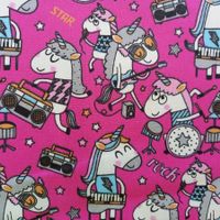Beschichtete Baumwolle Rockstar pink