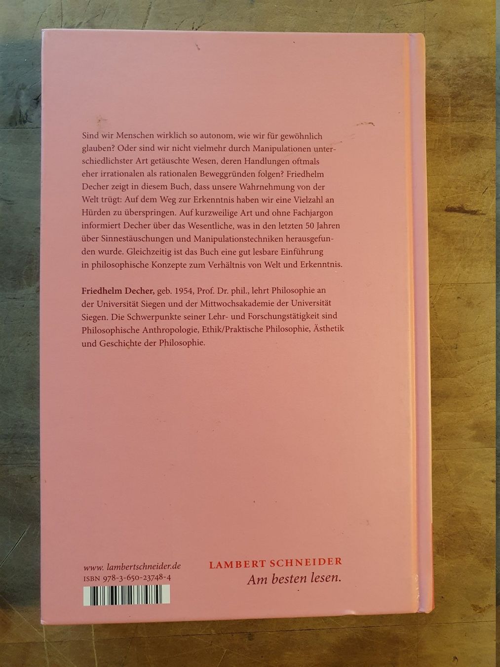 Bücher: Die rosarote Brille - Friedhelm Decher - Lambert Schneider - – Gebraucht aus Zürich von loosebone 6