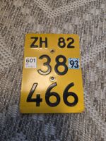 Nummernschild Moda ZH 38 466 82 mit 93 