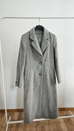 Classic Alpaca & Wool Grey Coat - Perfect Fit!