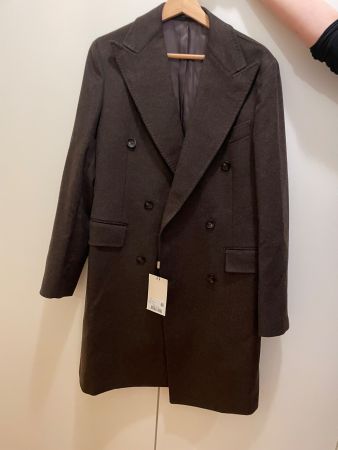 Suitsupply Mantel Zweireiher braun neu Gr. 48