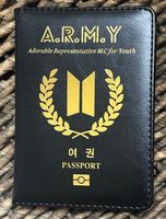 BTS Army passport cover noir *SOLDES*