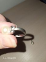 Silberring mit echter Perle