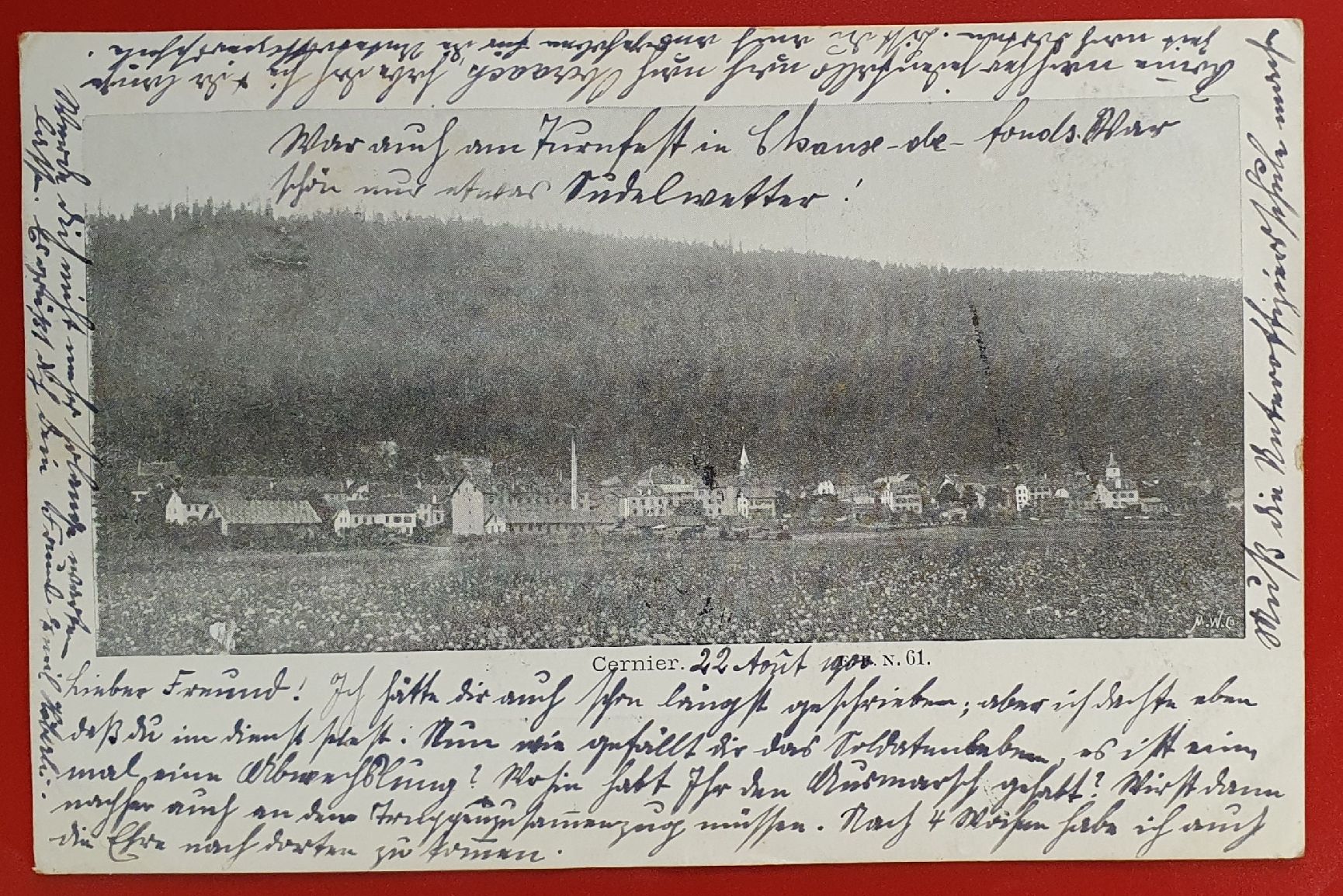 Ansichtskarten: Cernier 1900 – Gebraucht aus Kreuzlingen von Rschweiz1