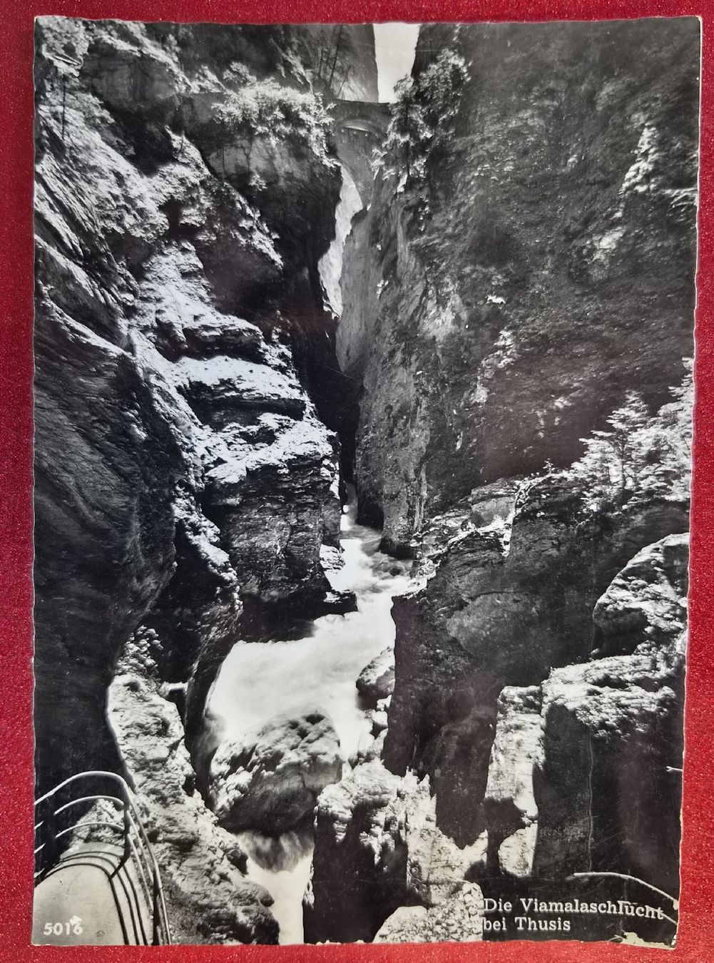 Cartoline postali: Die Viamalaschlucht bei Thusis 1963 – Usato da Melchnau venduto da Arthurius