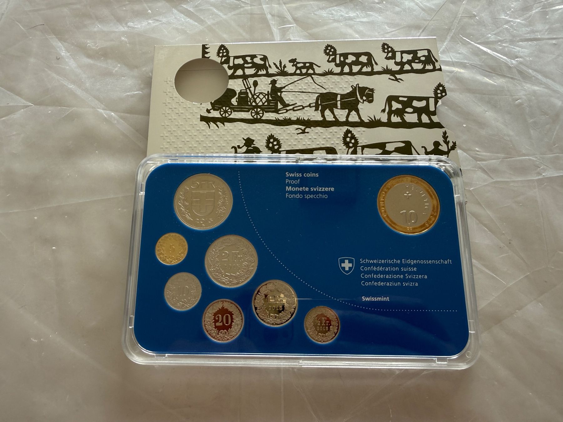 Tutti le monete: Schweizer Münzsatz 2015  Polierte Platte – Nuovo (secondo la descrizione) da Wallisellen venduto da SWISS_SILVER1 2