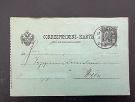 Postkarte 1893 Steueramts-Quittung Wien rar  (G171)