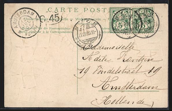 Cartoline postali: Nyon, Uferpartie, Tell-Denkmal mit Brief – Usato da Berlin venduto da bartko-reher 1