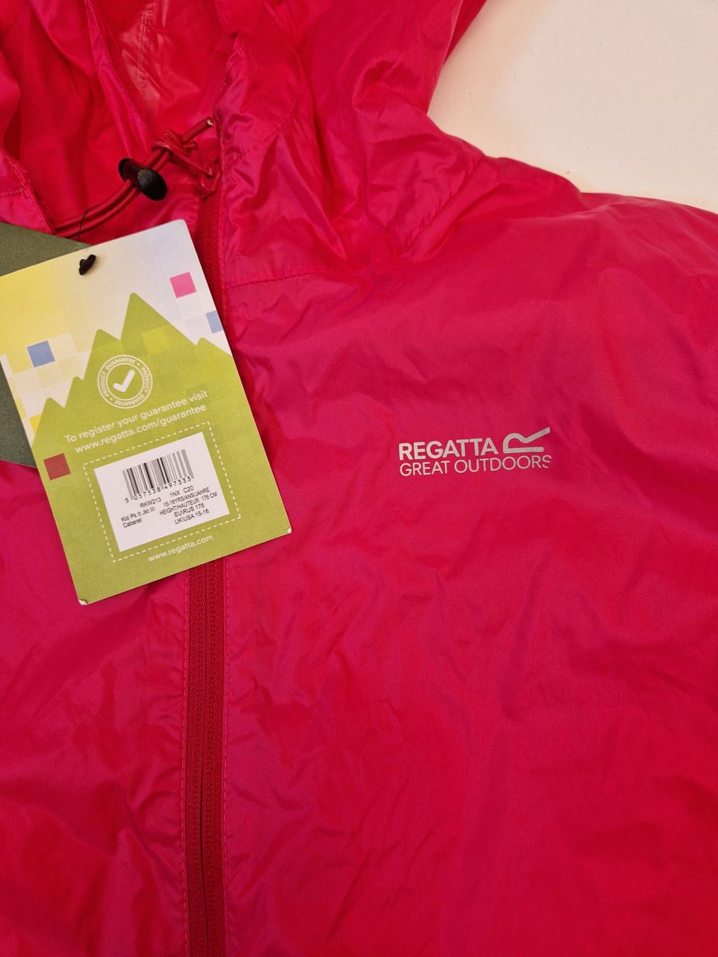 Jacken & Mäntel: Regatta Mädchen Kid Pack It Regenjacke III - Grösse 176 – Neu und originalverpackt aus Braunau von Brand-Store 6