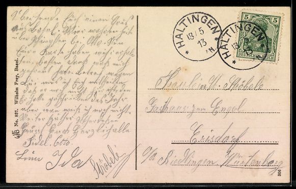 Cartoline postali: AK Basel, Blick von der Peterskirche – Usato da Berlin venduto da bartko-reher 1