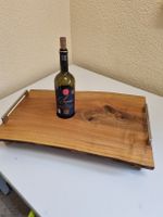 Holztablett Serviertablett mit Griffen, Nussbaum, Top!
