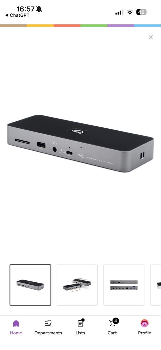 OWC Dockingstation: OWC Owctb4dock Thunderbolt, 10 ports – Gebraucht aus Basel von Jessve8 1