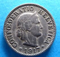 Münzen 5 Rappen 1917